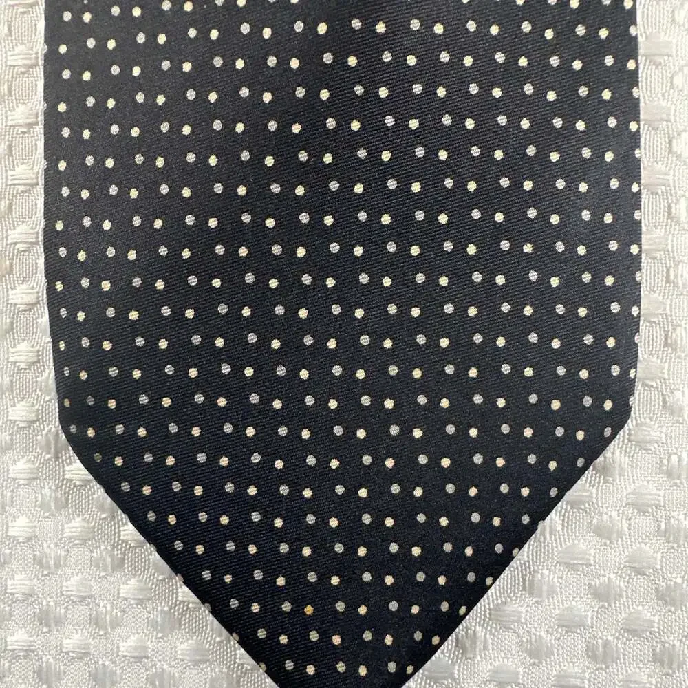 Meifter Tie Men One Size Pure Silk Classic Pointed Dotted Pattern